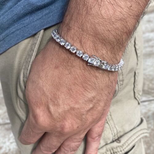Stainless Steel Iced CZ Tennis Bracelet for Men Sri Lanka Ubuy